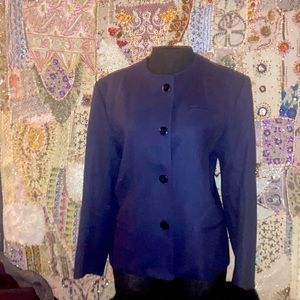 4 button semi wool black jacket